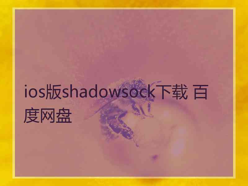 ios版shadowsock下载 百度网盘